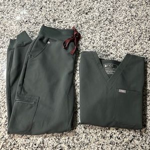 Figs Scrubs Jogger Set - Bonsai